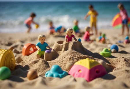  Build sand castles on the beach